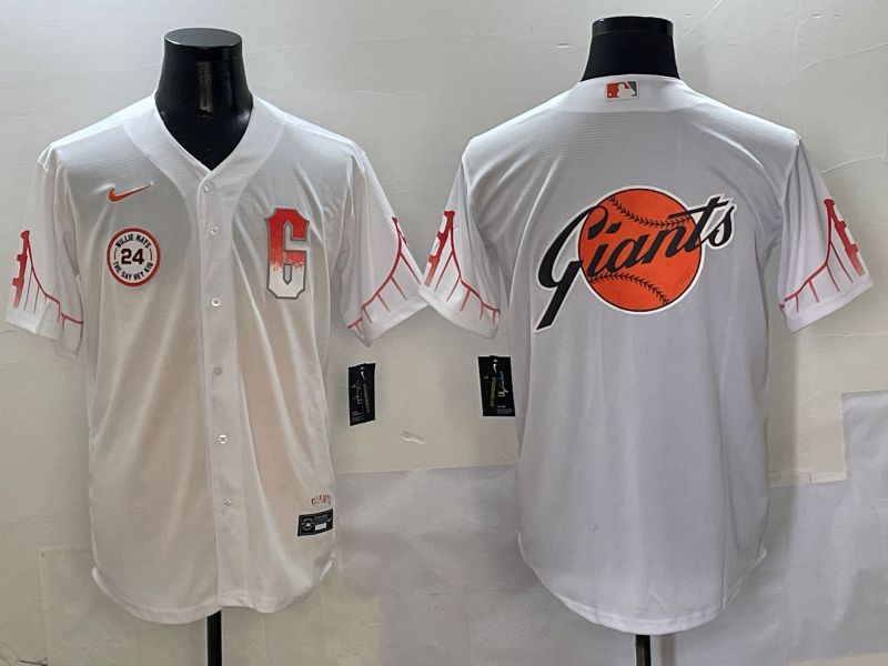 Men San Francisco Giants Blank White Game Nike 2025 MLB Jersey style 12